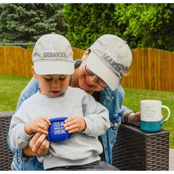 Pavilion Gift Co. Rule Maker & Breaker Adjustable Adult Toddler (1-3 Y) Hat Set - Picture 3 of 10